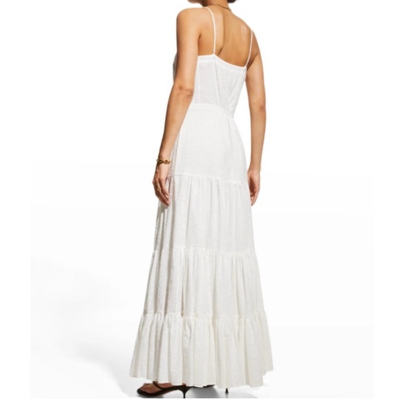 Veronica Beard Alondra Eyelet Lace Ruffle Tiered Maxi Dress in Small - Picture 2 of 9
